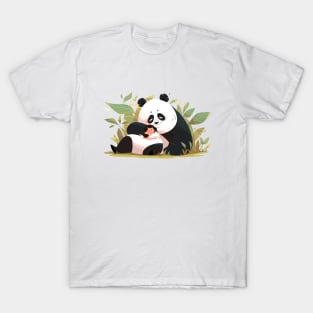 Cute Giant Panda Animal Loving Cuddle Embrace Children Kid Tenderness T-Shirt